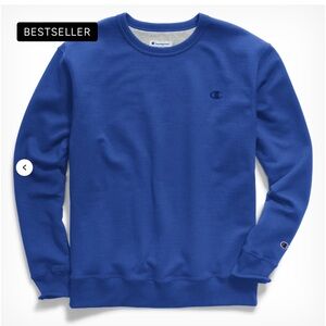 Champion sweatshirt, royal blue, size adult small